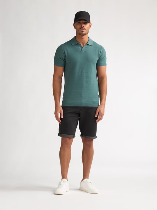 Petrol Industries - Heren Jackson Gekleurde Denim Short Coconut - Zwart - Image 5