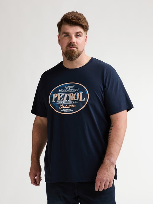 Petrol Industries - Heren Plus Size T-shirt met print Galaxia - Blauw - Image 3