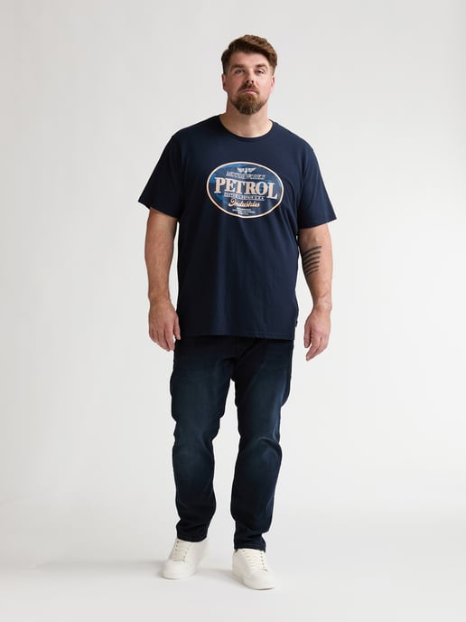 Petrol Industries - Heren Plus Size T-shirt met print Galaxia - Blauw - Image 5