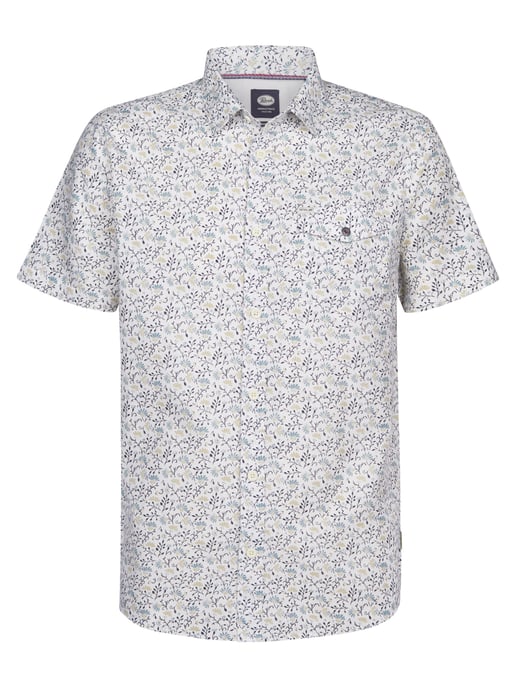 Petrol Industries - Heren Overhemd met all-over print Drifter - Wit - Image 1