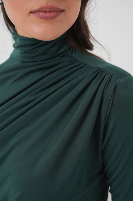 Fitted Colblouse met Drapé Detail - Image 6