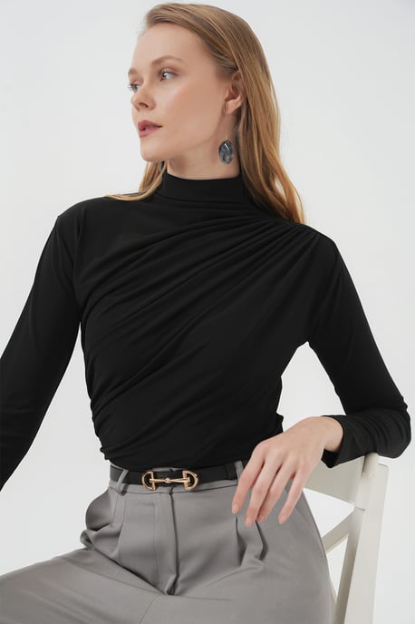 Getailleerde Colblouse met Drapeer Detail - Image 3
