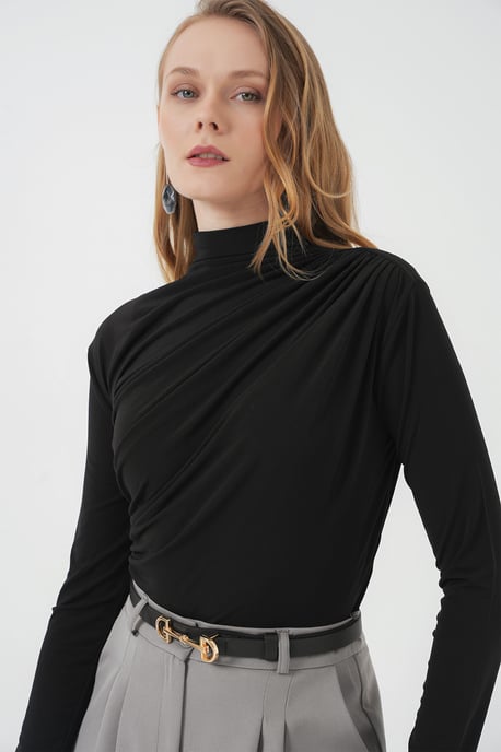 Getailleerde Colblouse met Drapeer Detail - Image 5