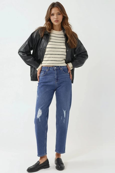 Vernietig Gedetailleerde Slim Fit Jeans - Image 2