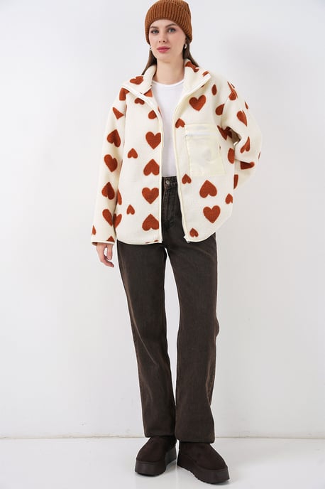 Pocket Gedetailleerde Oversized Pluche Jas - Image 2