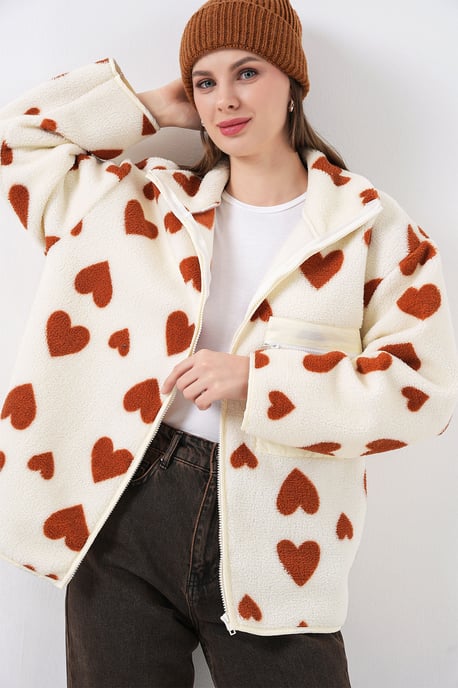 Pocket Gedetailleerde Oversized Pluche Jas - Image 3