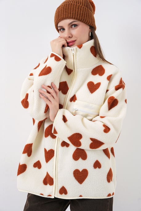 Pocket Gedetailleerde Oversized Pluche Jas - Image 4