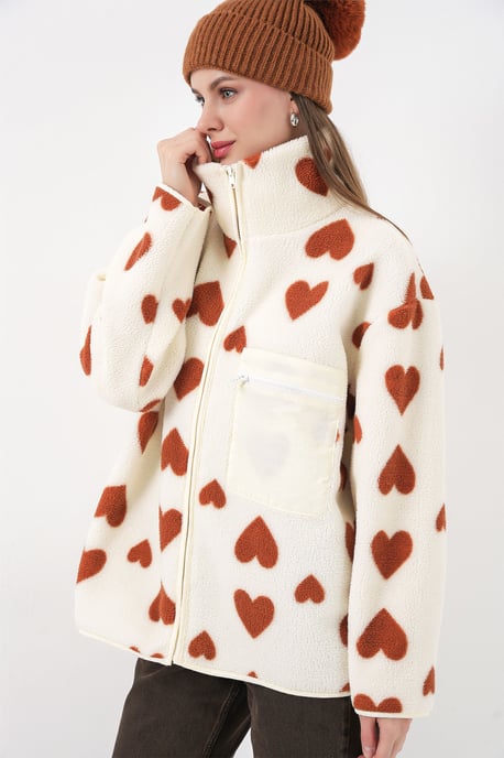 Pocket Gedetailleerde Oversized Pluche Jas - Image 5