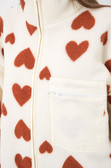 Pocket Gedetailleerde Oversized Pluche Jas - Image 6