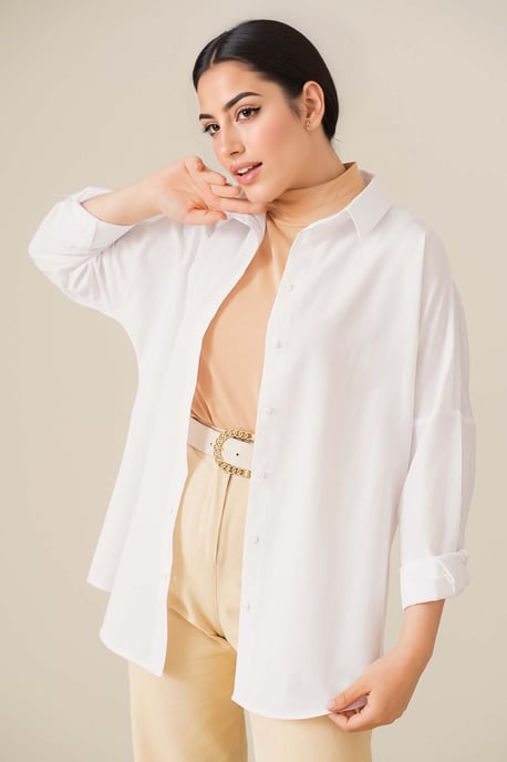 Ontspannen Pasvorm Poplin Shirt met Knopsluiting - Image 1