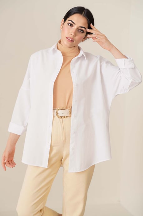 Ontspannen Pasvorm Poplin Shirt met Knopsluiting - Image 2
