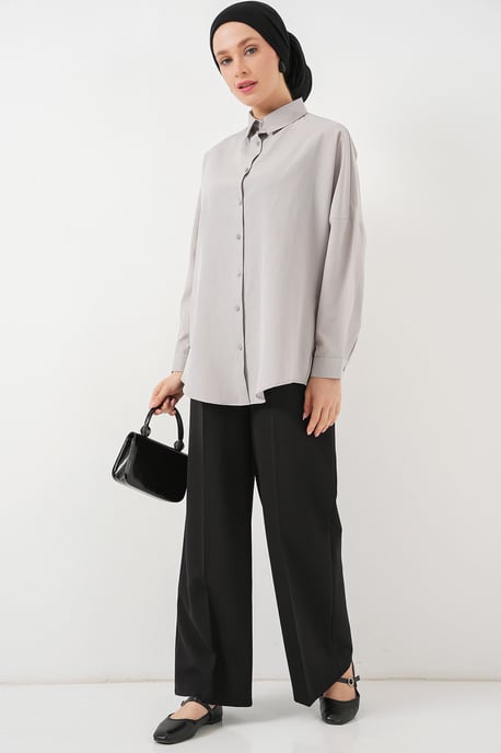 Ontspannen Pasvorm Poplin Shirt met Knoopsluiting - Image 2