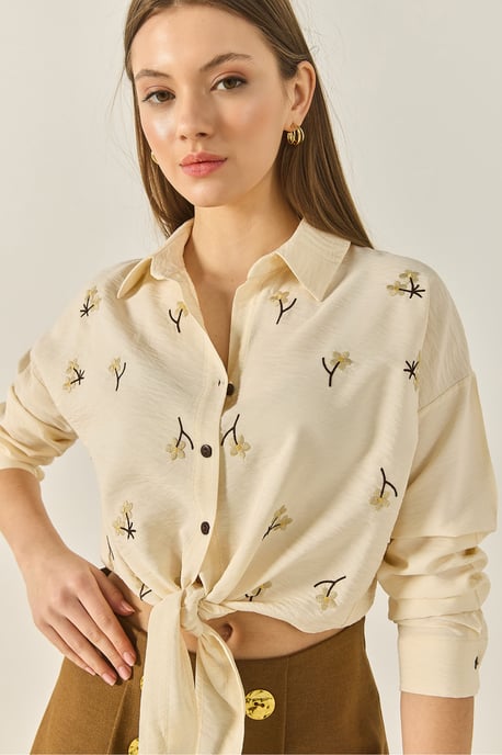 Geborduurde Poplin Shirt met Knoopsluiting - Image 5
