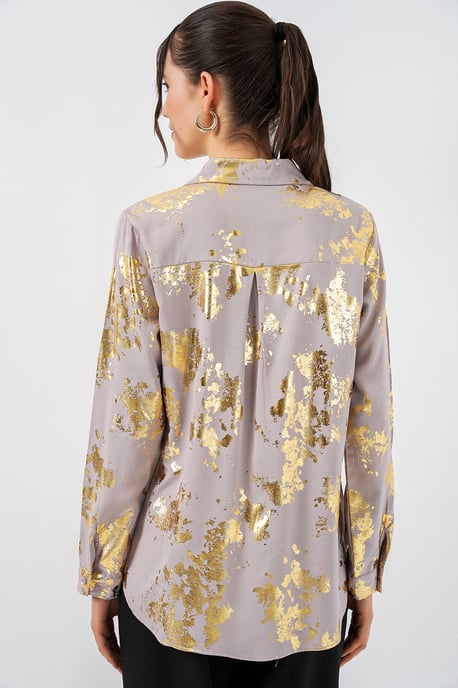 Oversized gestreepte blouse met knopen - Image 6