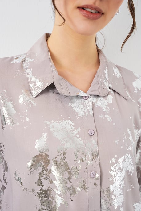 Oversized gestreepte blouse met knopen - Image 4