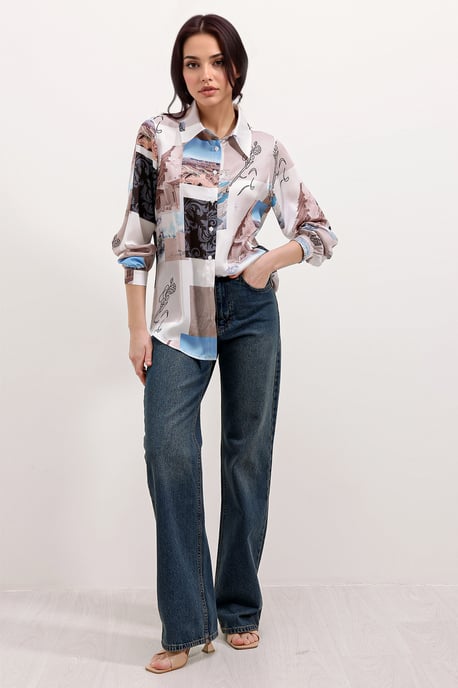 Satin Lange Mouwen Overhemd met Knoopsluiting - Image 3