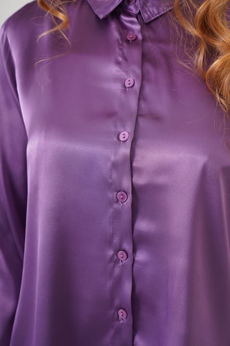 Zijdeachtige Lange Mouwen Knopshirt - Image 4