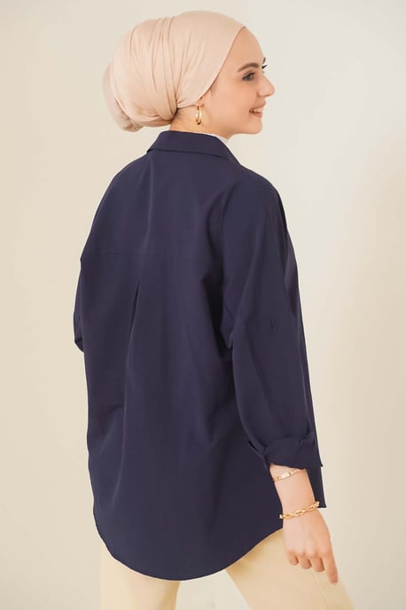 Ontspannen Pasvorm Poplin Shirt met Knopsluiting - Image 3