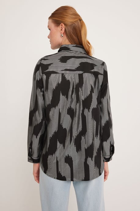 Oversized gestreepte blouse met knopen - Image 6