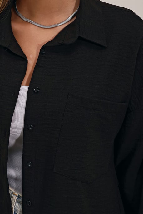 Linnen Blended Shirt met Knopsluiting - Image 4