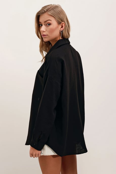 Linnen Blended Shirt met Knopsluiting - Image 6