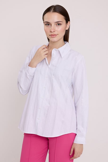Oversized gestreepte blouse met knopen - Image 1