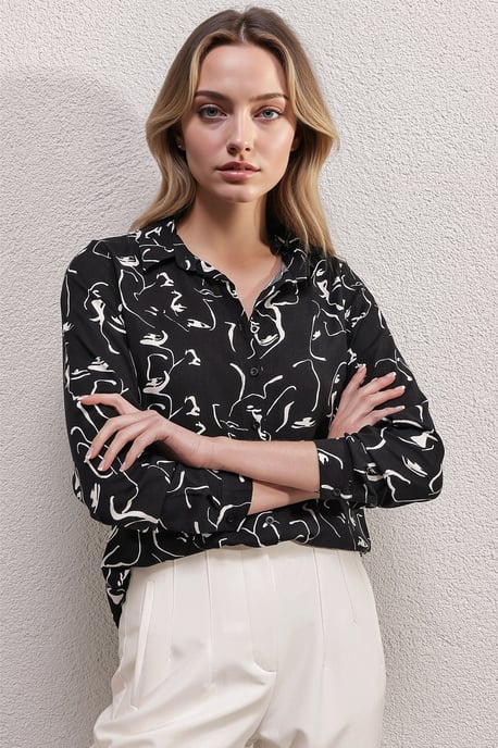 Gestreepte Lange Mouwen Shirt - Image 1
