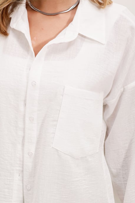 Linnen Gemengde Shirt met Knoopsluiting - Image 3