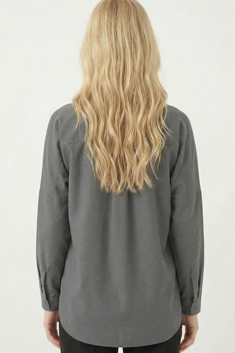 Ontspannen Fit Poplin Shirt met Knopen Sluiting - Image 4