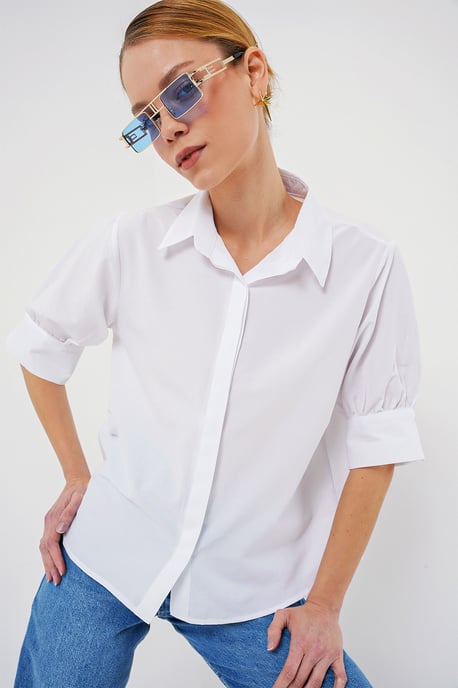 Poplin Overhemd met Knopen en Kraag - Image 1