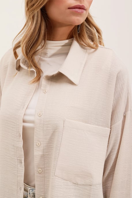 Linnen Gemengd Shirt met Knopsluiting - Image 3