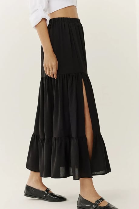 Hoge Taille Maxi Rok met Splits - Image 3