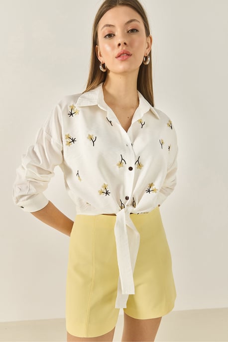 Geborduurd Poplin Shirt met Knopsluiting - Image 3