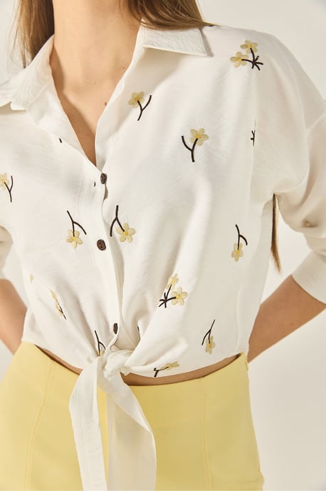 Geborduurd Poplin Shirt met Knopsluiting - Image 6
