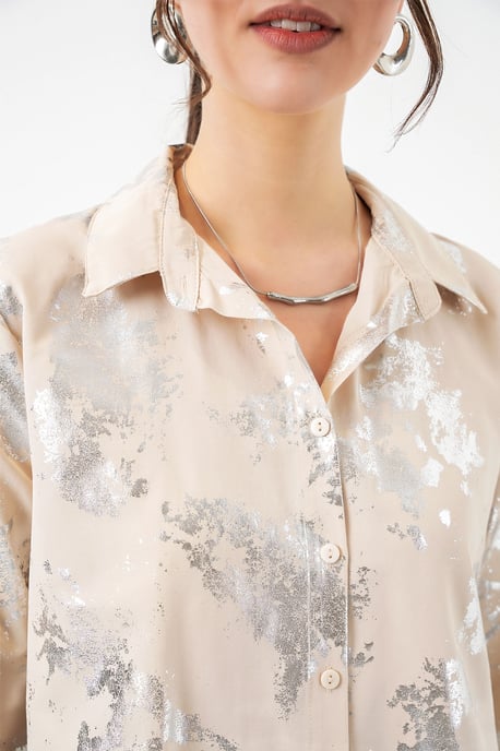 Oversized gestreepte blouse met knopen - Image 5