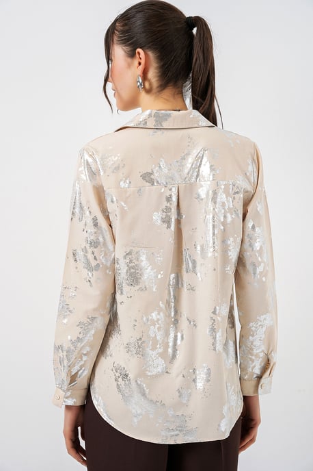 Oversized gestreepte blouse met knopen - Image 6