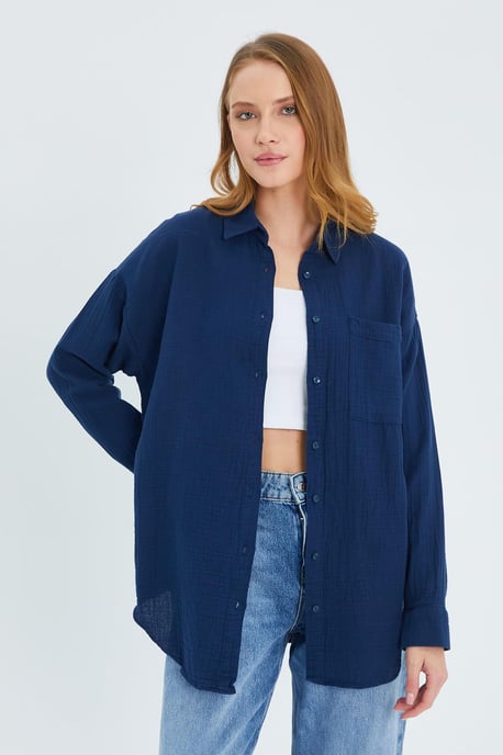 Oversized Shirt met Pocketdetail - Image 3