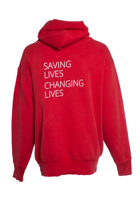 Balenciaga, Wereldvoedselprogramma hoodie in het rood - Image 3