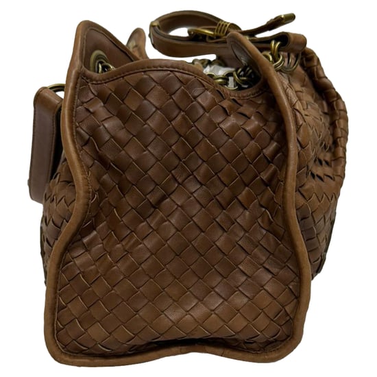 Bottega Veneta Intrecciato schoudertas van bruin leer - Image 2