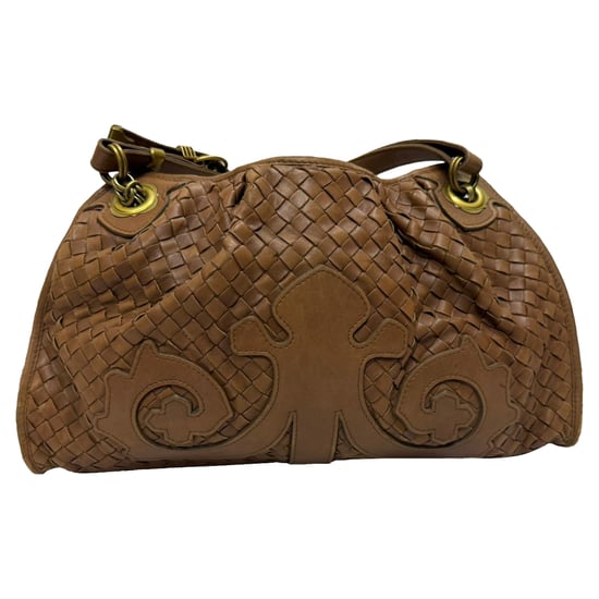 Bottega Veneta Intrecciato schoudertas van bruin leer - Image 3