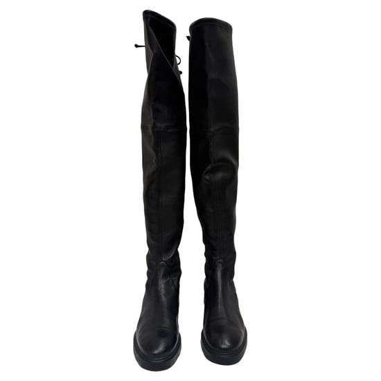 Stuart Weitzman Lowland overknee laarzen in zwart leer - Image 2