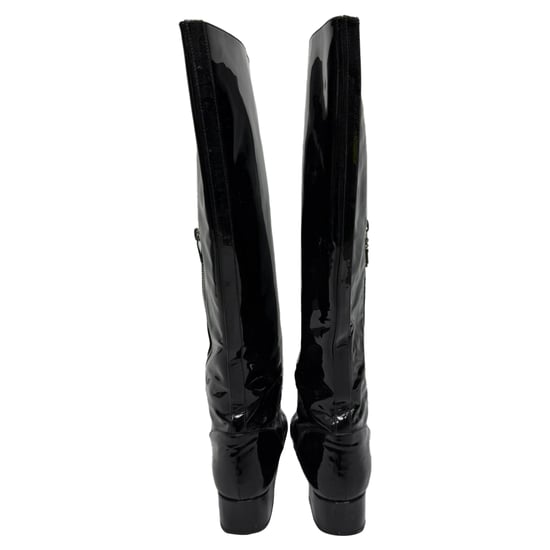 Saint Laurent Babies 40 kniehoge laarzen in zwart lakleer - Image 3