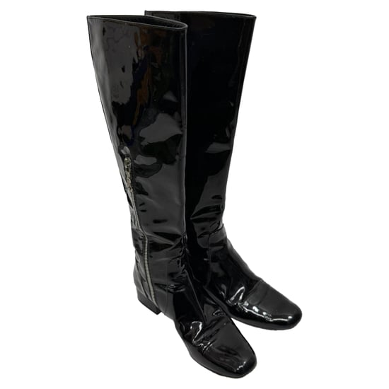 Saint Laurent Babies 40 kniehoge laarzen in zwart lakleer - Image 5
