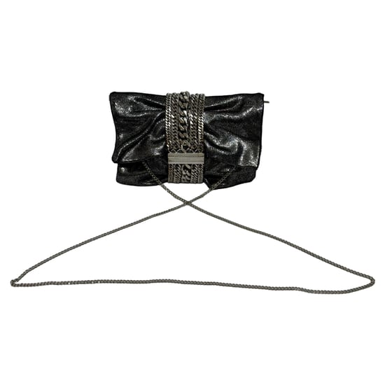 Jimmy Choo Chandra Chain Clutch Bag in zwart glanzend leer - Image 3