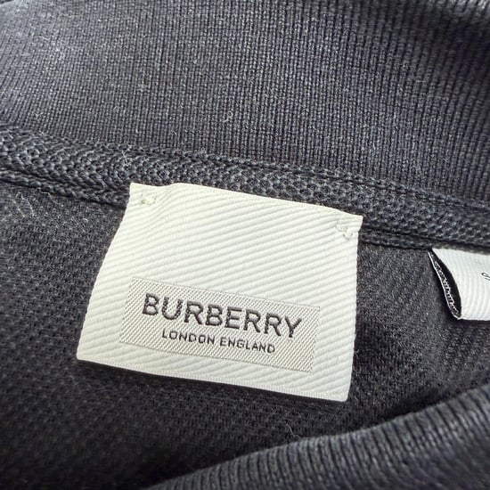 Burberry Luckland Logo Print Polo in Zwart Katoen - Image 4