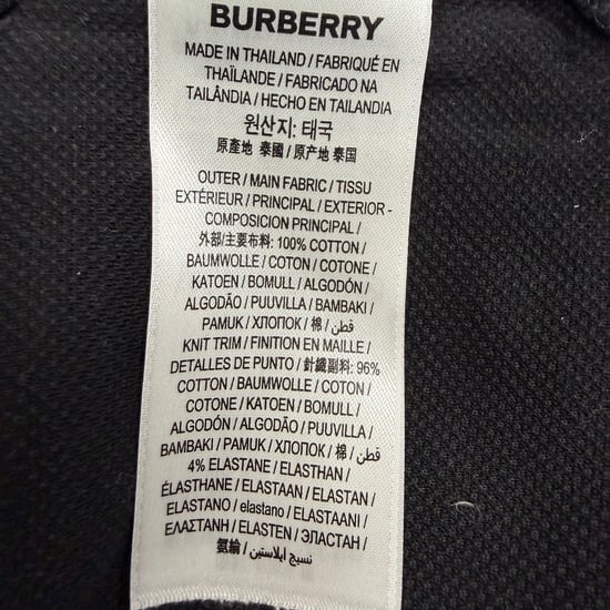 Burberry Luckland Logo Print Polo in Zwart Katoen - Image 5