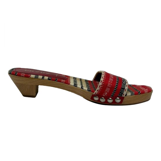 Prada muiltjes met houten patroon in veelkleurig katoen - Image 1