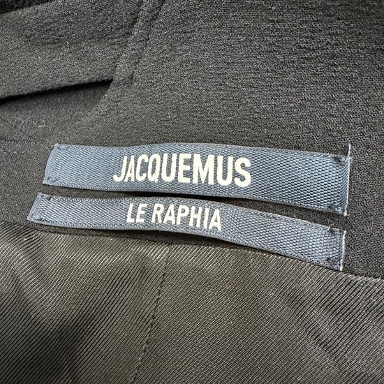 Jacquemus Le Raphia Duna Gerimpelde Mini-jurk in Zwart Wol - Image 4