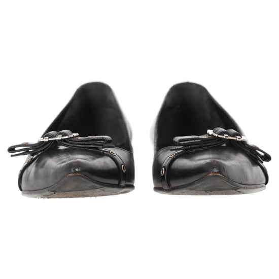 Dior ballerina's met spitse neus in zwart leer - Image 4