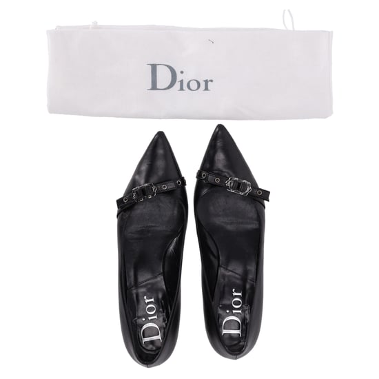 Dior ballerina's met spitse neus in zwart leer - Image 5